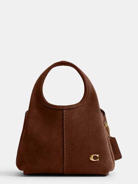 Coach torebka zamszowa Lana 19 kolor brązowy CCY33 - zdjęcie produktu nr 1