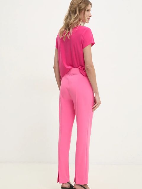 Joseph Ribkoff spodnie damskie kolor różowy proste high waist 143105S25