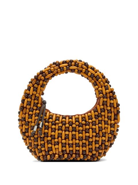 STAUD Reef beaded tote bag - Brown - zdjęcie produktu nr 1