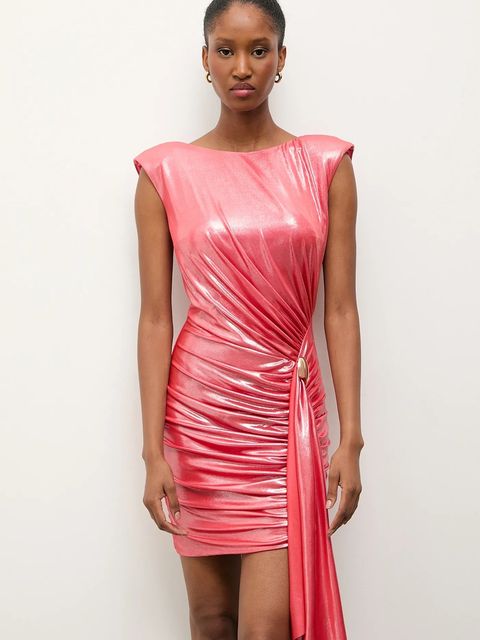 Answear.LAB sukienka kolor czerwony mini dopasowana - zdjęcie produktu nr 2