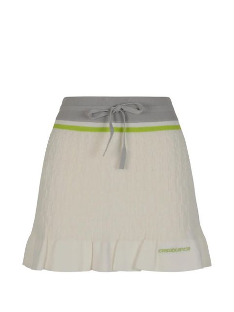 Casablanca drawstring ruffled mini skirt - White - zdjęcie produktu nr 1