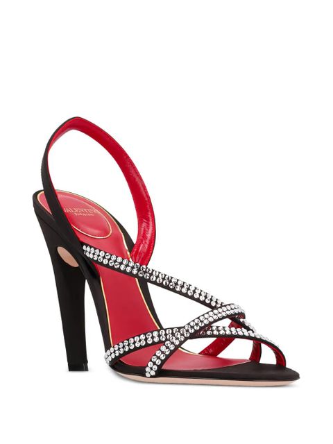 Valentino Garavani 105mm Dans Le Foyer crystal-embellished slingback sandals - Black
