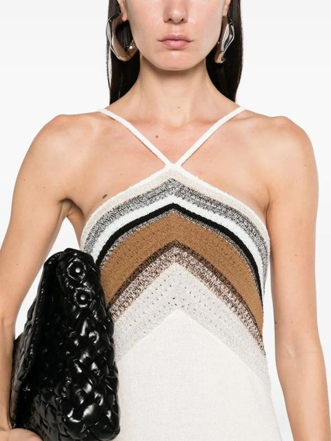 Proenza Schouler Naomi halterneck knitted maxi dress - White