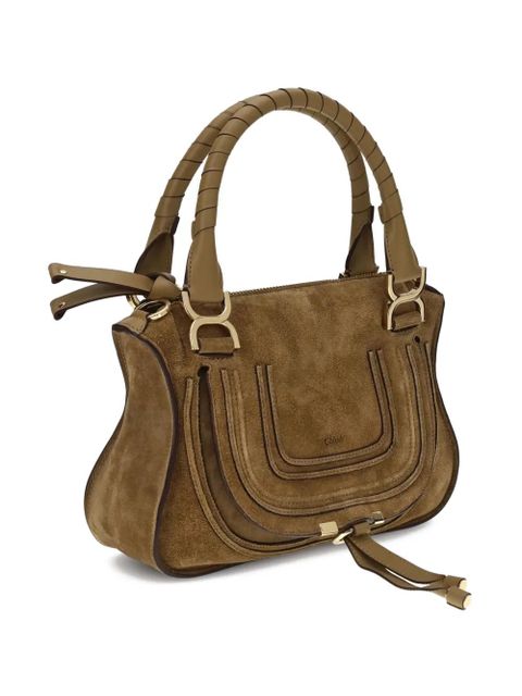 Chloé small Marcie suede-leather cross body bag - Brown