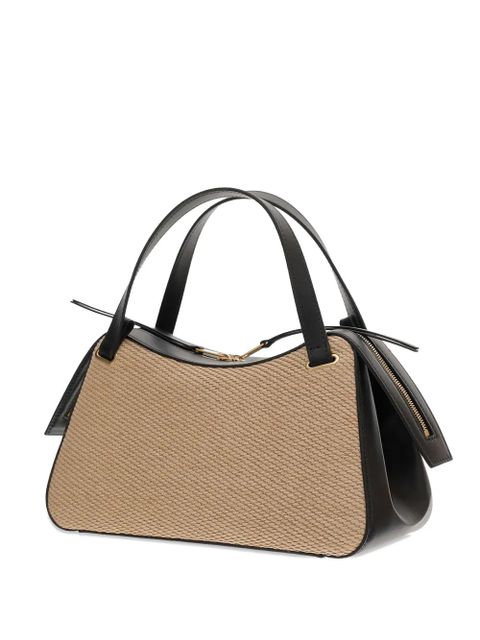 Jil Sander raffia-panelled tote bag - Neutrals - zdjęcie produktu nr 1