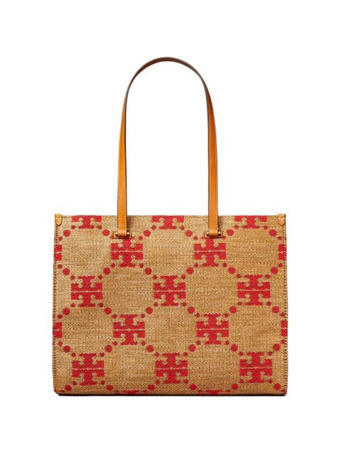 Tory Burch T Monogram woven tote bag - Neutrals - zdjęcie produktu nr 1
