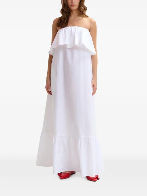 Essentiel Antwerp ruffled-hem belted maxi dress - White - zdjęcie produktu nr 2
