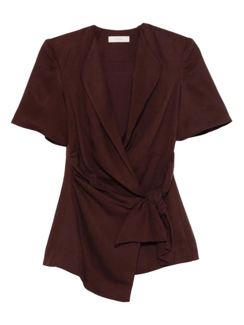 Faithfull the Brand Ida tie-detail jacket - Red - zdjęcie produktu nr 1