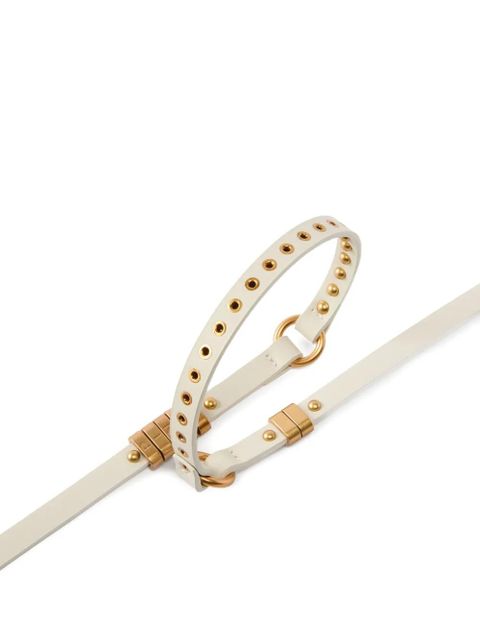 PINKO leather belt - White