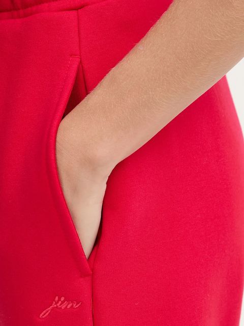 JOYINME spodnie dresowe Evolve damskie kolor czerwony gładkie Evolve
