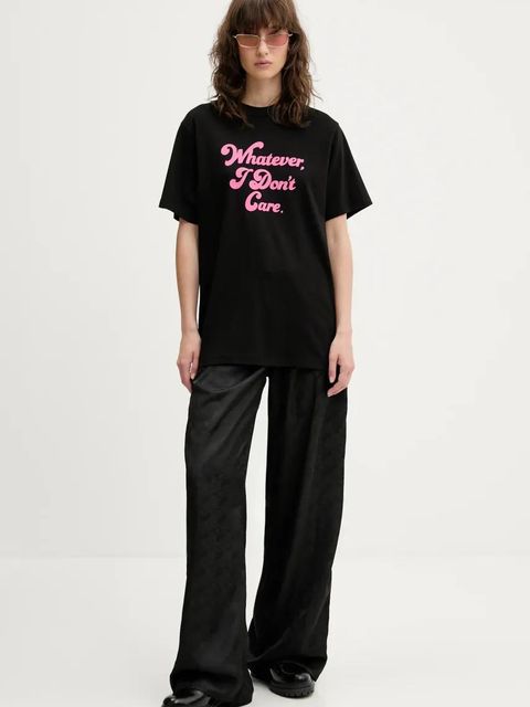 HUGO t-shirt bawełniany damski kolor czarny 50539107 - zdjęcie produktu nr 2