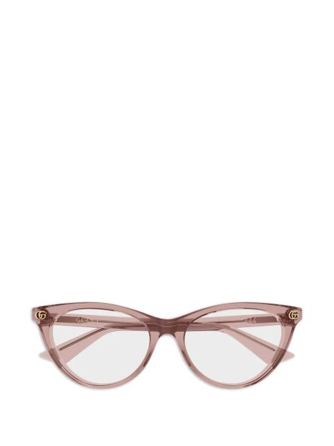 Gucci Eyewear Double-G cat-eye glasses - Pink - zdjęcie produktu nr 1