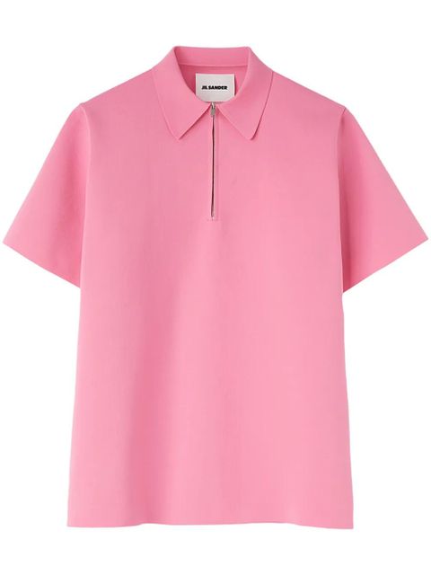 Jil Sander zipped polo shirt - Pink - zdjęcie produktu nr 1