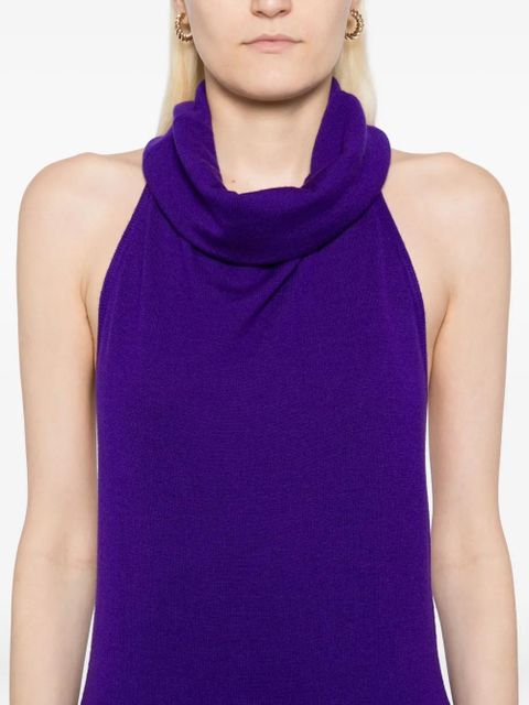 TOM FORD halterneck open-back dress - Purple