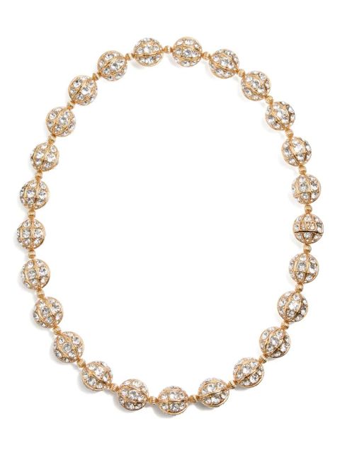Valentino Garavani crystal-embellished sphere necklace - Gold - zdjęcie produktu nr 1