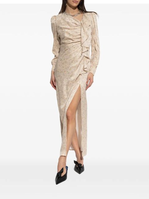 Alessandra Rich ruffled evening dress - Neutrals