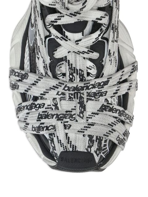 Balenciaga lace-up logo sneakers - White