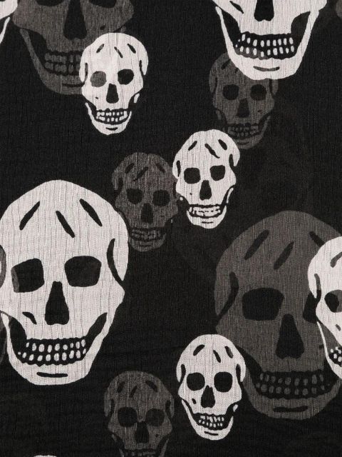 Alexander McQueen skull-print scarf - Black - zdjęcie produktu nr 2