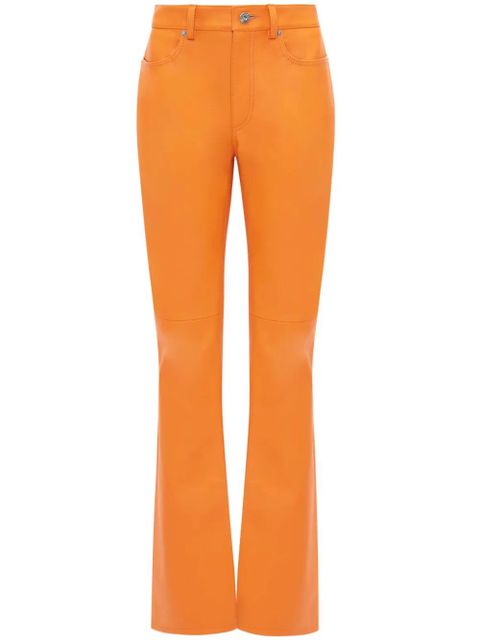 JW Anderson leather bootcut-leg trousers - Orange - zdjęcie produktu nr 1
