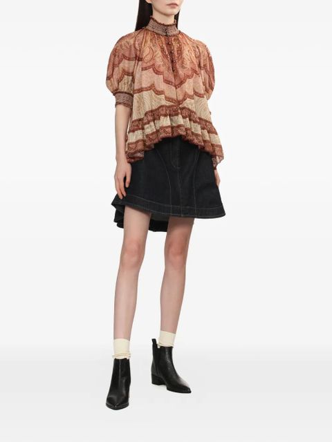 ZIMMERMANN denim mini skirt - Blue