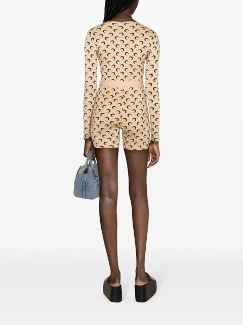 Marine Serre Regenerated cycling shorts - Neutrals