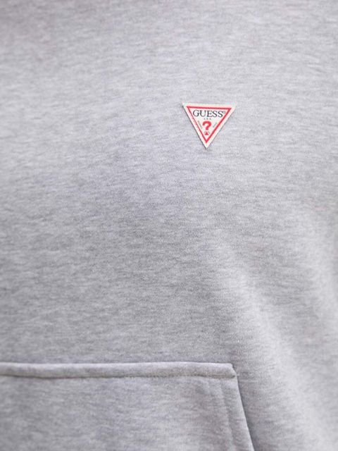 Guess Jeans bluza damska kolor szary z kapturem gładka W4YQ04 KC811