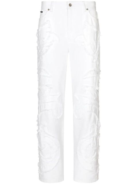 Dolce & Gabbana logo-patch boyfriend jeans - White - zdjęcie produktu nr 1