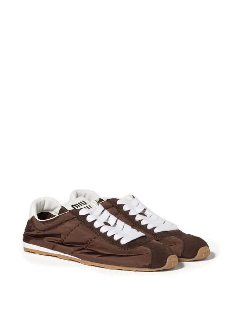 Miu Miu Plume suede trainers - Brown - zdjęcie produktu nr 2