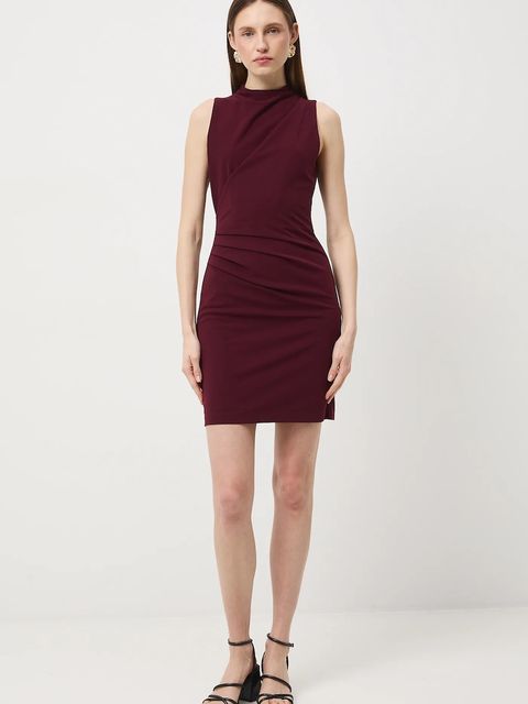 Medicine sukienka kolor bordowy mini dopasowana - zdjęcie produktu nr 2