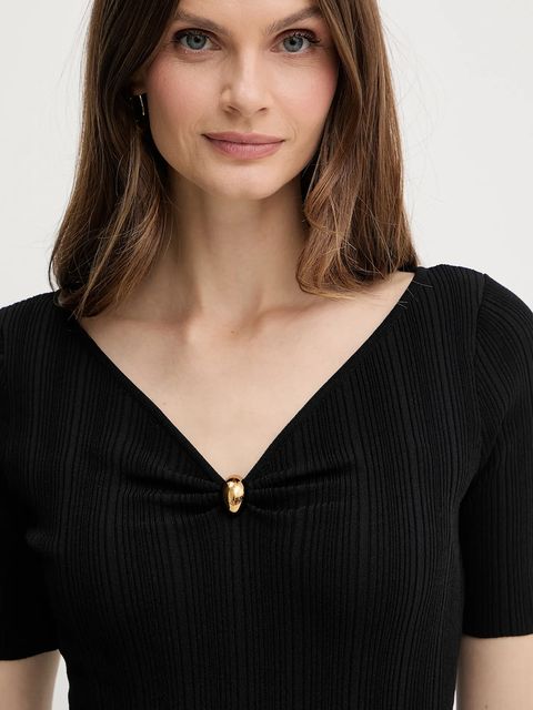 Marciano by Guess bluzka KATHLEEN damska kolor czarny gładka 5YGR02 5875Z