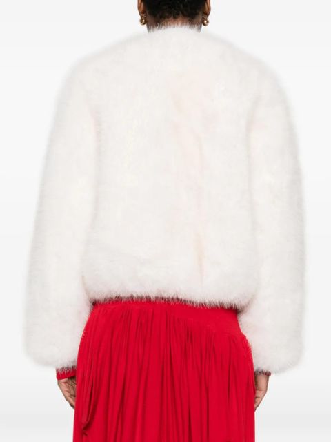 Maje faux-fur cropped jacket - White - zdjęcie produktu nr 2