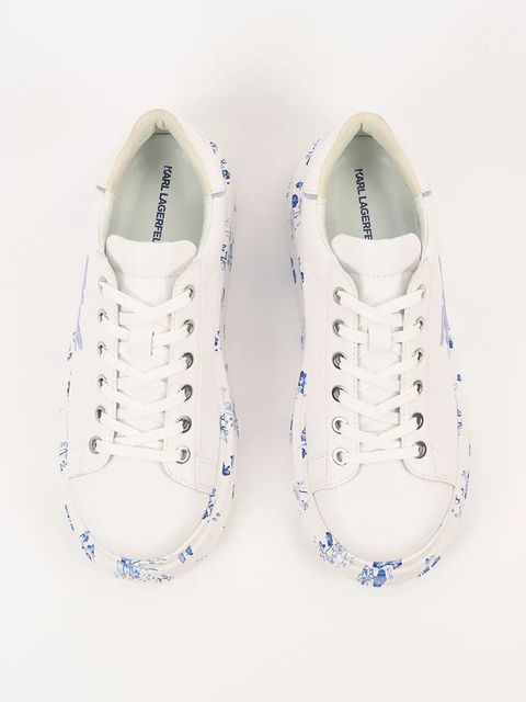 Karl Lagerfeld sneakersy skórzane ANAKAPRI damskie kolor biały KL63511F