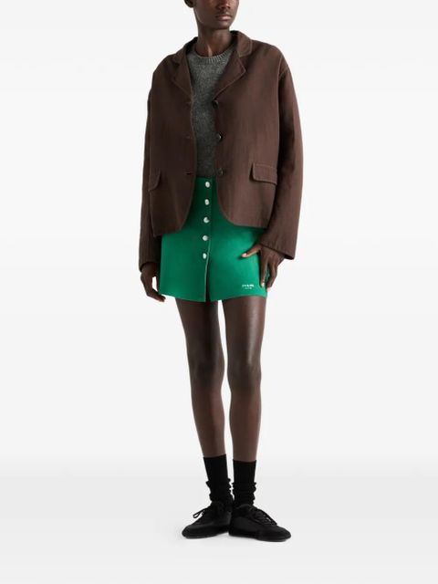 Prada suede mini skirt - Green - zdjęcie produktu nr 2