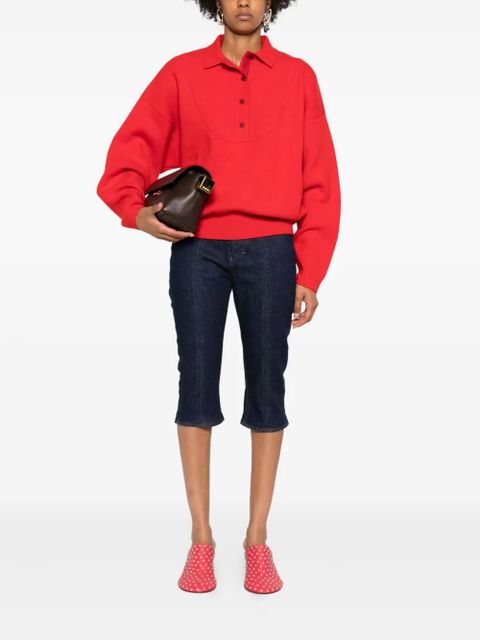 Jacquemus polo-neck sweater - Red - zdjęcie produktu nr 2