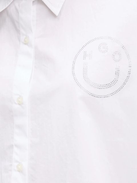 Hugo Blue koszula bawełniana Edafne_B damska kolor biały relaxed z kołnierzykiem klasycznym 50555625