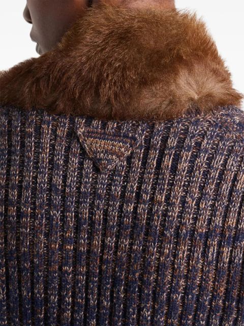 Prada shearling collar - Brown