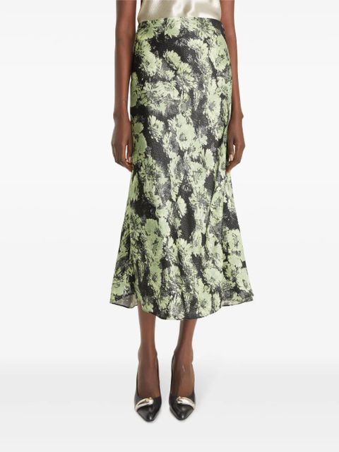 Tory Burch printed maxi skirt - Green