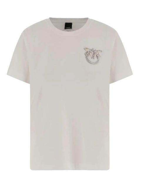 PINKO jewel-embellished crew-neck T-shirt - White - zdjęcie produktu nr 1