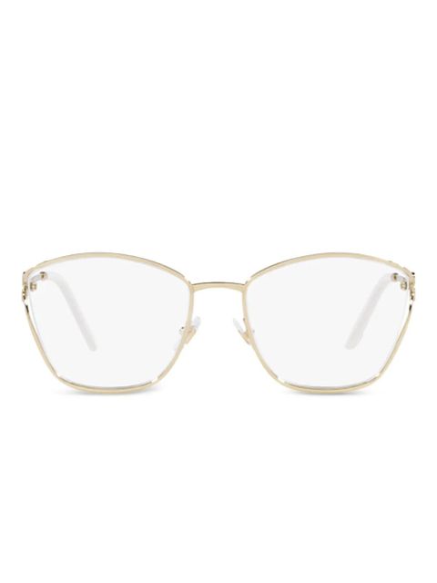 Miu Miu Eyewear geometric-frame glasses - Gold - zdjęcie produktu nr 1