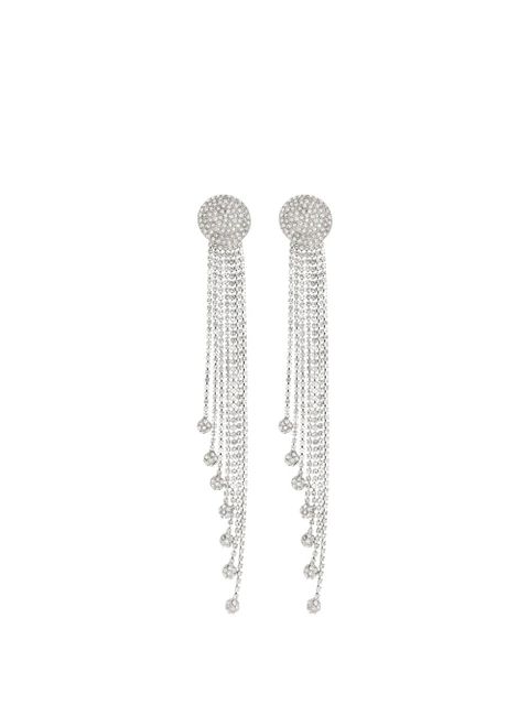 Alessandra Rich embellished tassel earrings - Silver - zdjęcie produktu nr 1