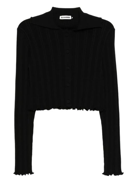 Jil Sander frilled cardigan - Black - zdjęcie produktu nr 1