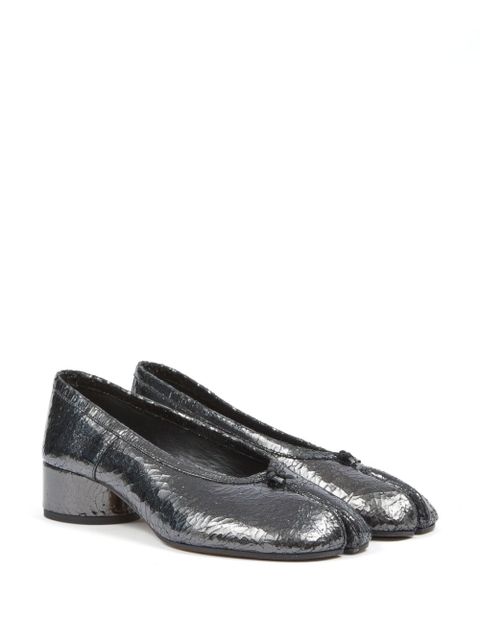 Maison Margiela Tabi 30mm leather ballerina shoes - Grey