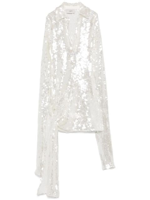 Coperni knotted sequinned mini dress - White - zdjęcie produktu nr 1