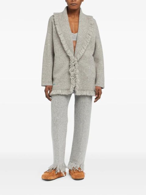 Alanui Finest fringed cardigan - Grey