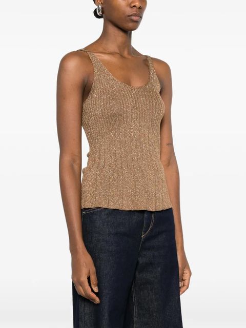 TWINSET ribbed vest top - Gold