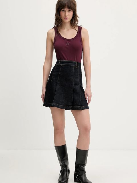 HUGO top Datamia damski kolor bordowy 50514489 - zdjęcie produktu nr 2