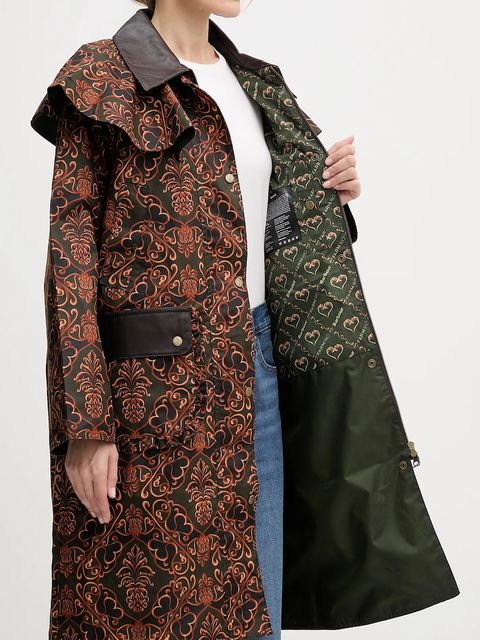 Barbour płaszcz x Farm Rio kolor multicolor LWX1503