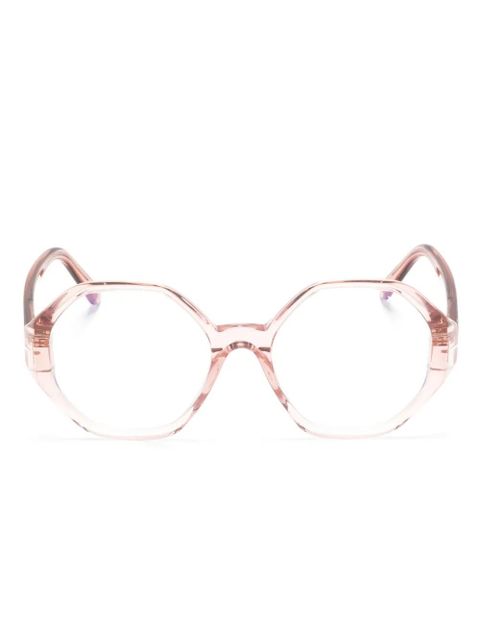TOM FORD Eyewear TF5967B geometric-frame glasses - Pink - zdjęcie produktu nr 1