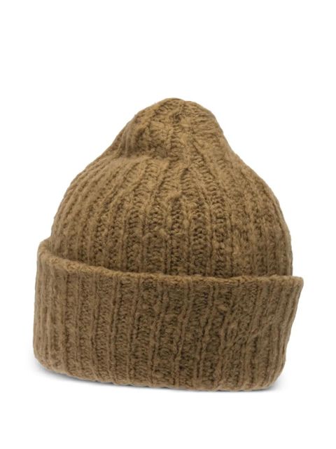 Guest In Residence ribbed beanie hat - Brown