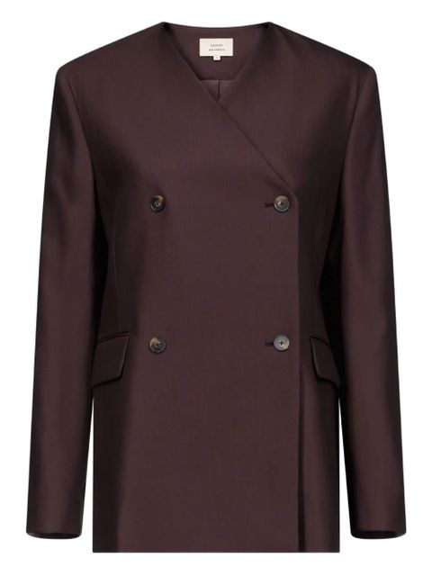 LouLou de Saison double-breasted v-neck blazer - Brown - zdjęcie produktu nr 1
